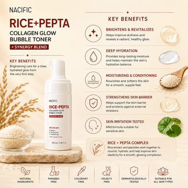 NACIFIC Rice Pepta Collagen Glow Bubble Toner 100ml