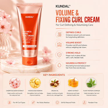 KUNDAL Volume & Fixing Curl Cream - Cherry Blossom