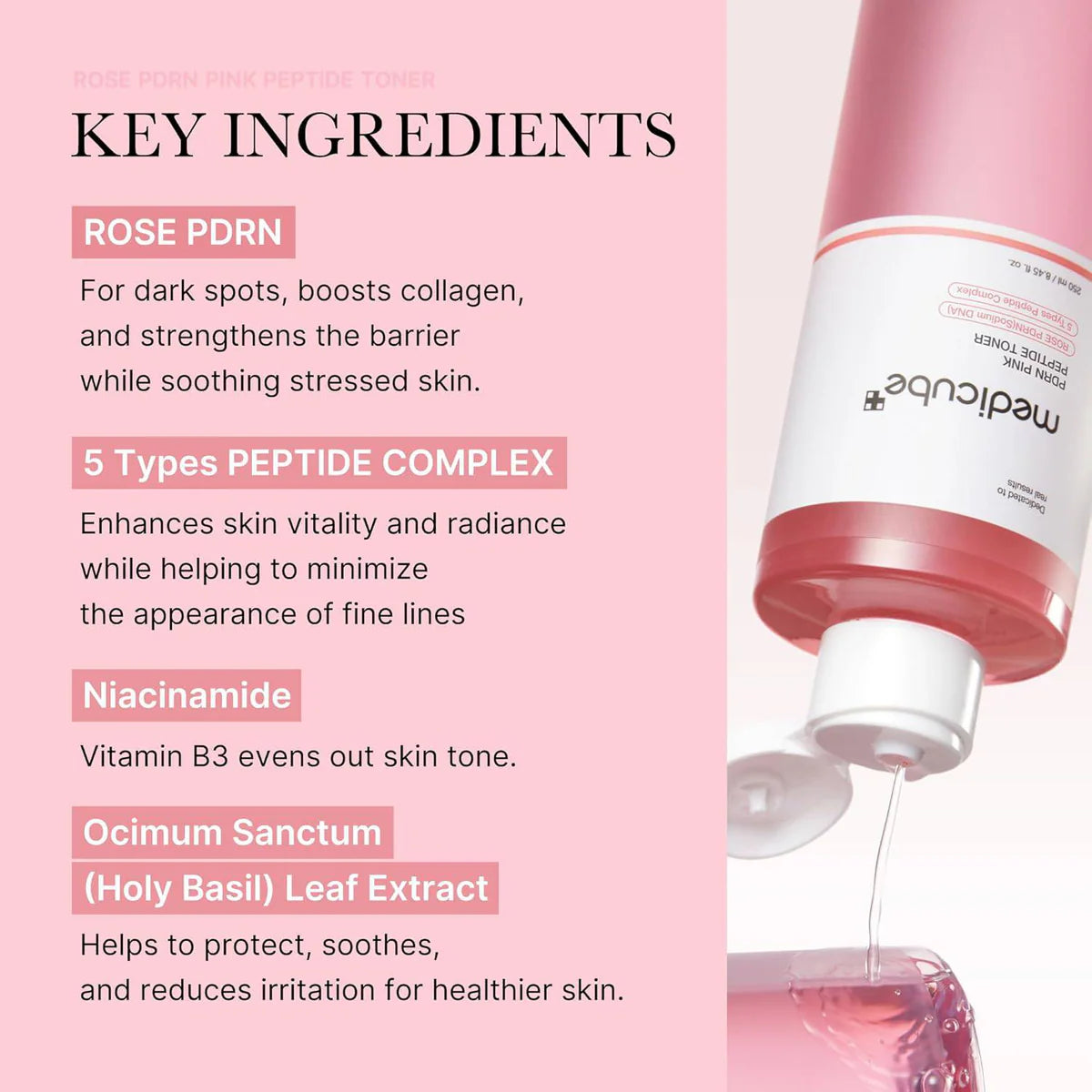 [MEDICUBE] PDRN PINK CICA SOOTHING TONER 250ML