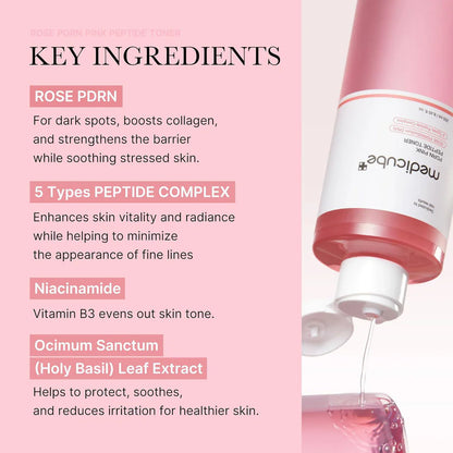 [MEDICUBE] PDRN PINK CICA SOOTHING TONER 250ML