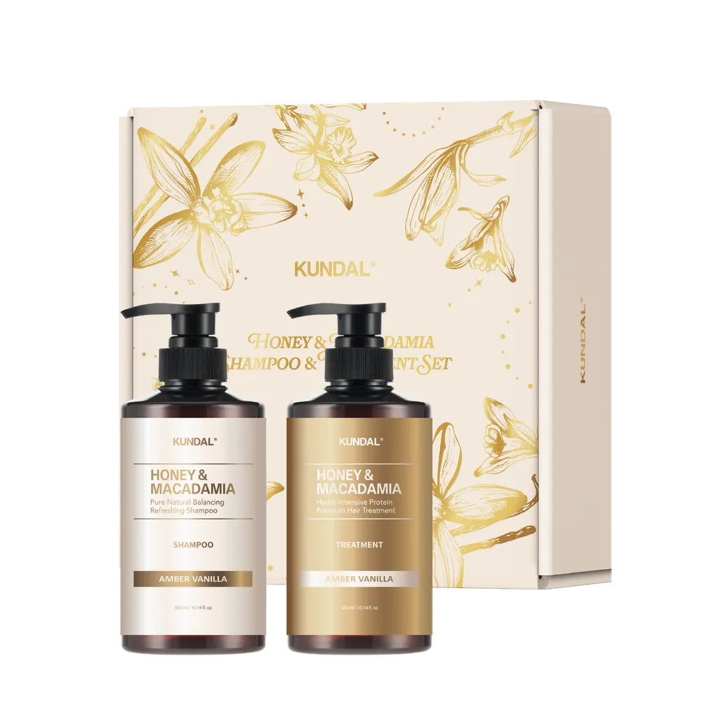 KUNDAL Nature Hair Care Holiday Edition/300ml+300ml - Amber Vanilla