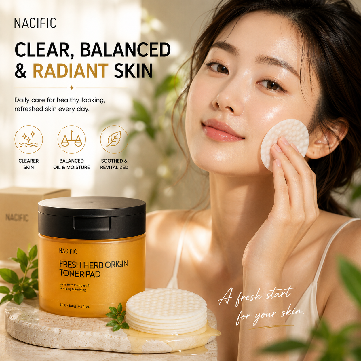 NACIFIC Fresh Herb Origin Toner Pad 180ml