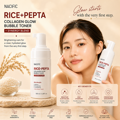 NACIFIC Rice Pepta Collagen Glow Bubble Toner 100ml