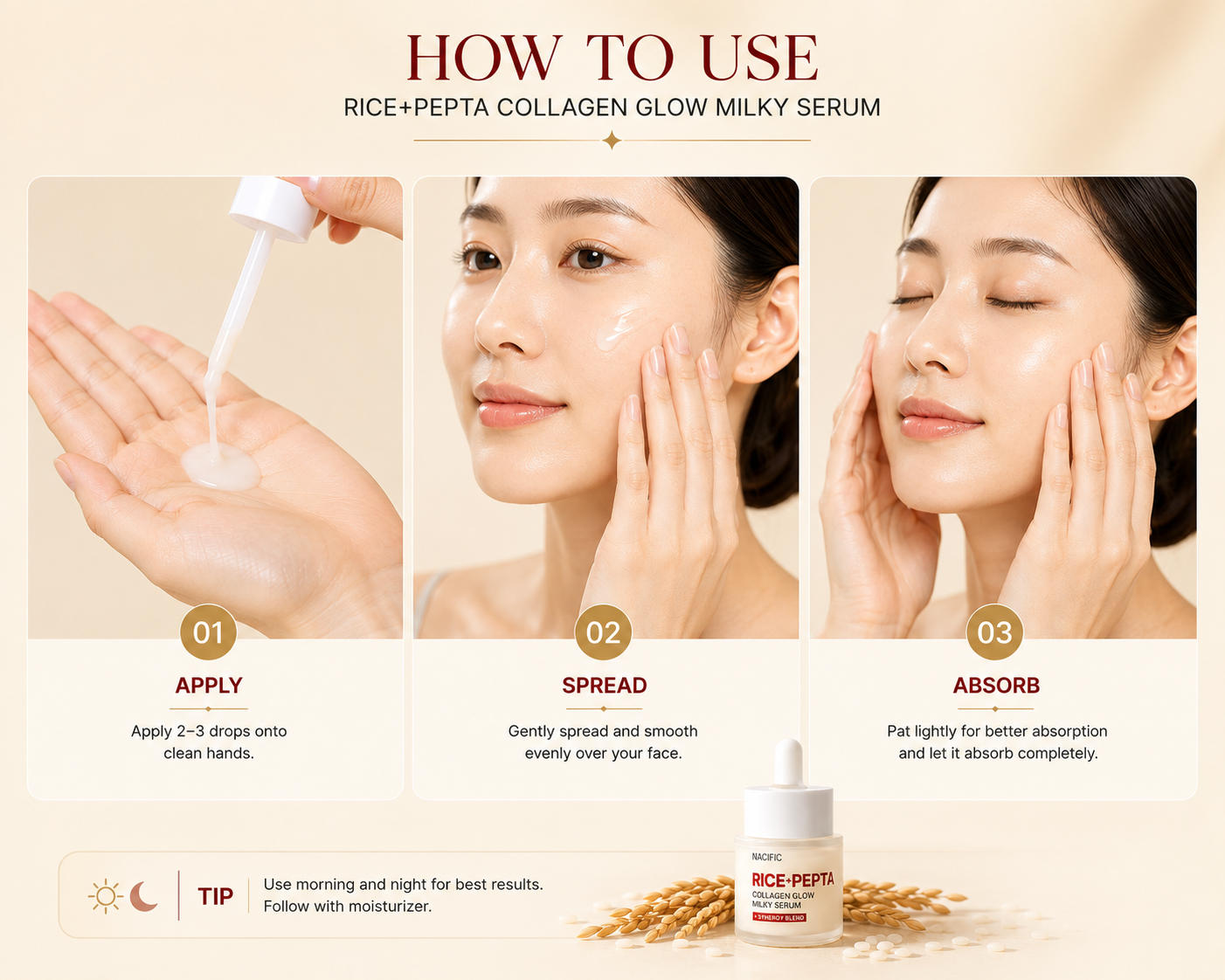 NACIFIC Rice Pepta Collagen Glow Milky Serum 50ml