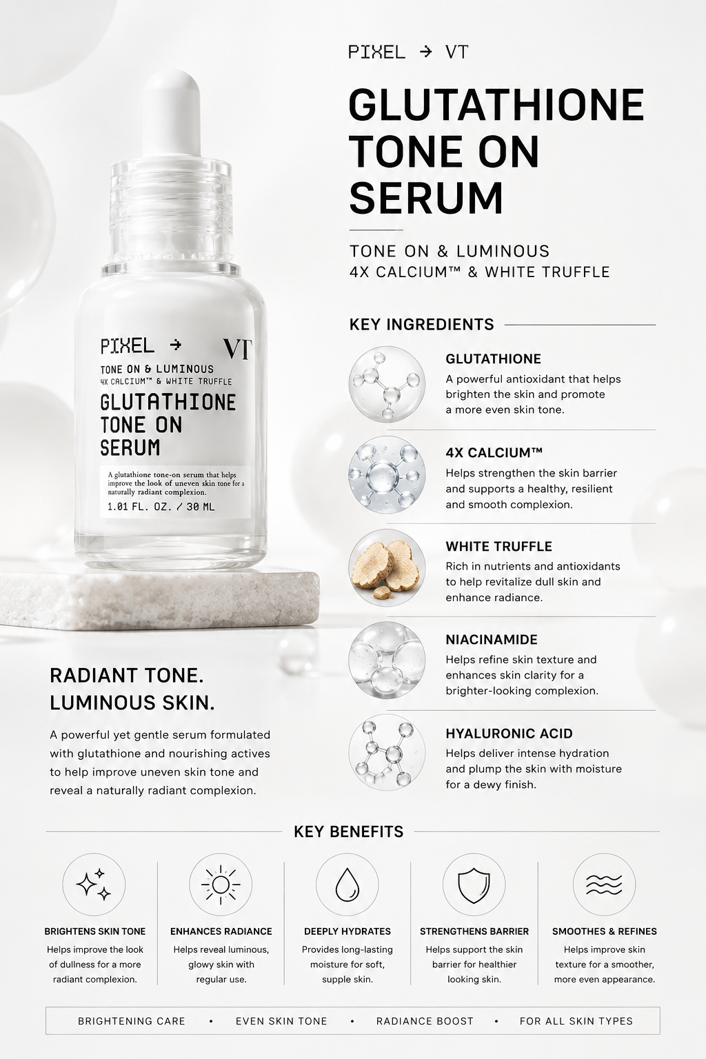 VT Glutathione Tone On Serum 30ml