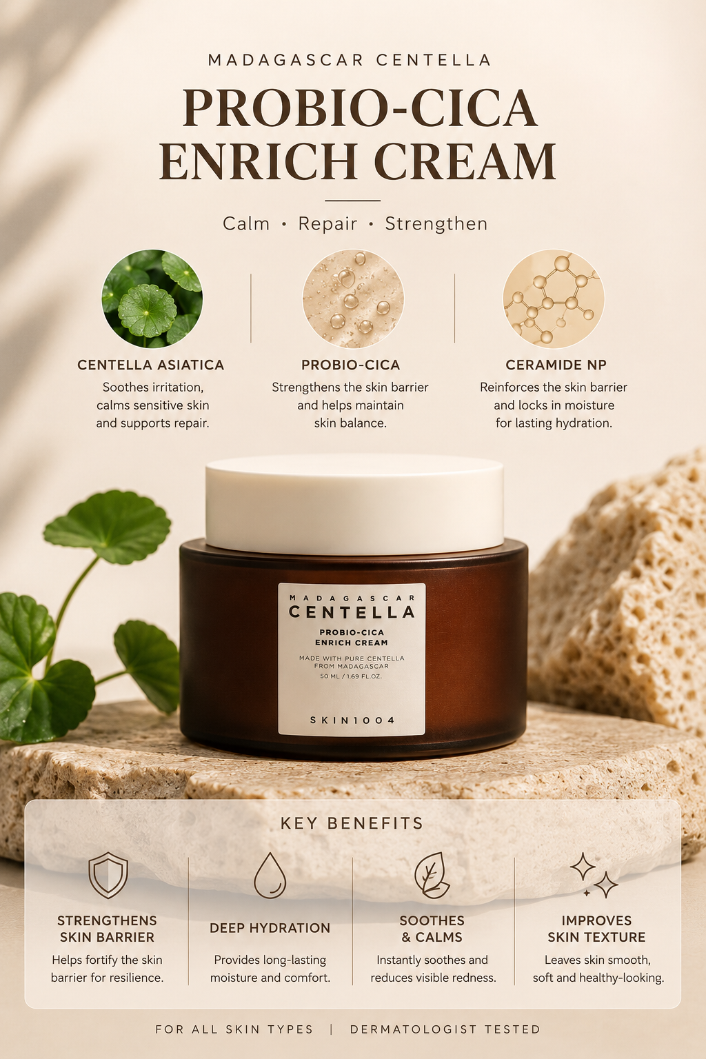 SKIN1004 Madagascar Centella Probio-CICA Enrich Cream 50ml