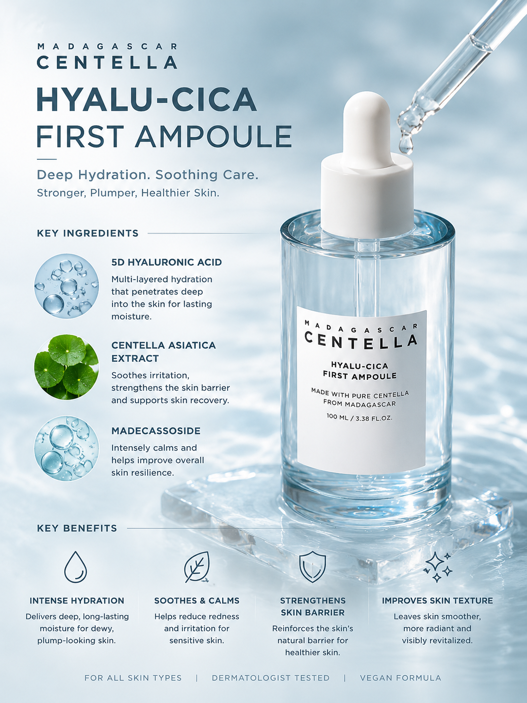 SKIN1004 Madagascar Centella Hyalu-CICA First Ampoule 100ml