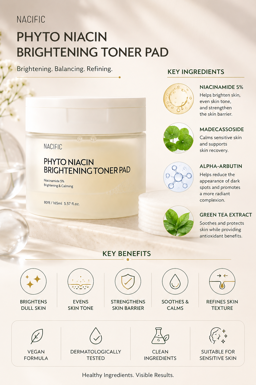 NACIFIC Phyto Niacin Brightening Toner Pad 160ml