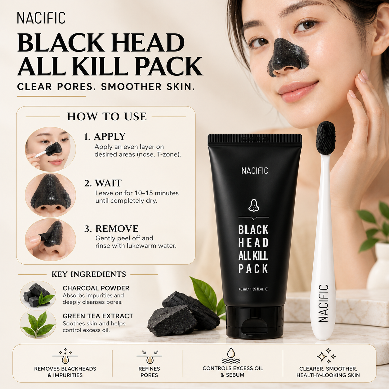 NACIFIC Blackhead All Kill Pack 40ml