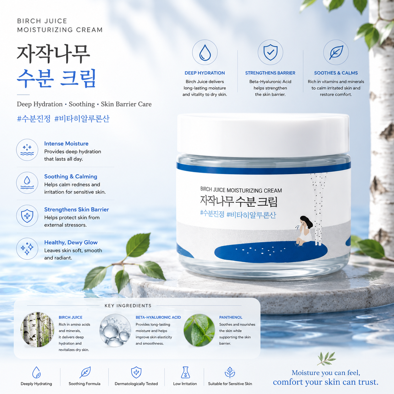 ROUND LAB Birch Juice Moisturizing Cream 80ml