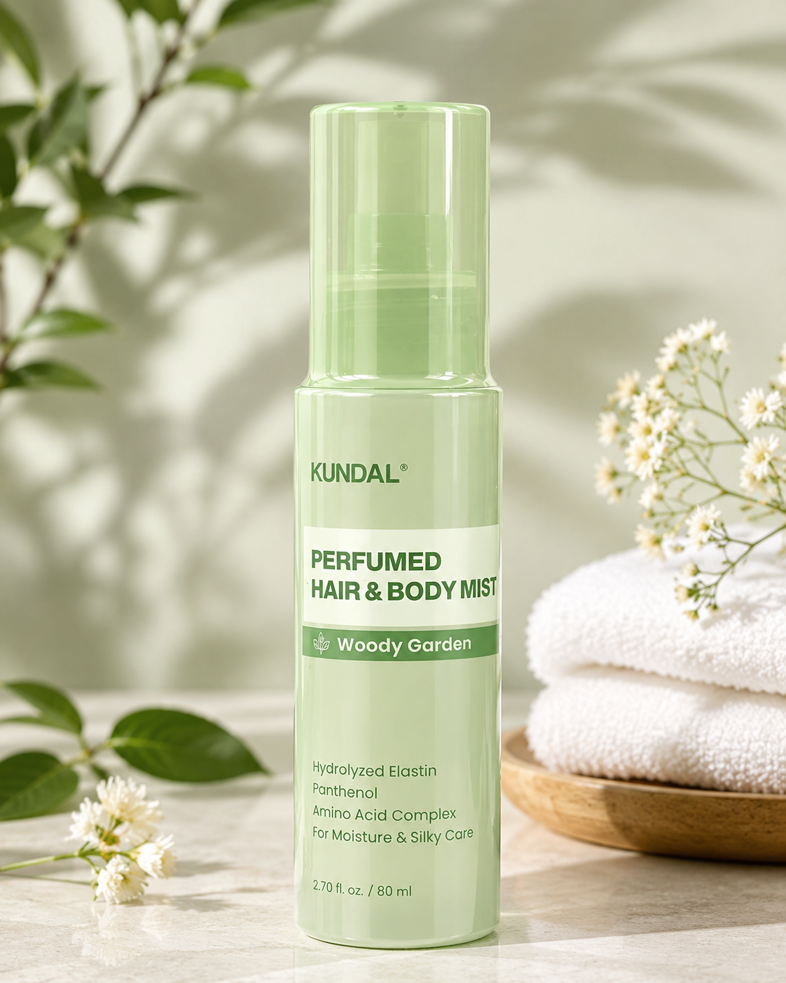 KUNDAL Hair & Body Mist 80ml - Woody Garden