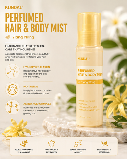 KUNDAL Hair & Body Mist 80ml - Ylang Ylang
