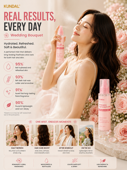 KUNDAL Hair & Body Mist 80ml - Wedding Bouquet