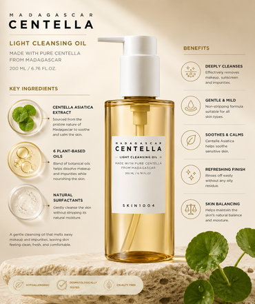 SKIN1004 Madagascar Centella Light Cleansing Oil 200ml