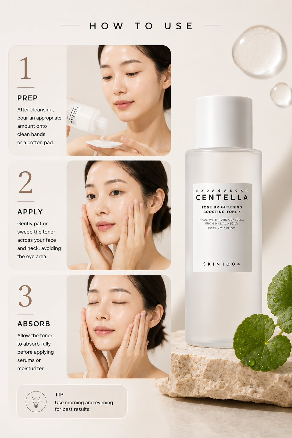 SKIN1004 Madagascar Centella Tone Brightening Boosting Toner 210ml