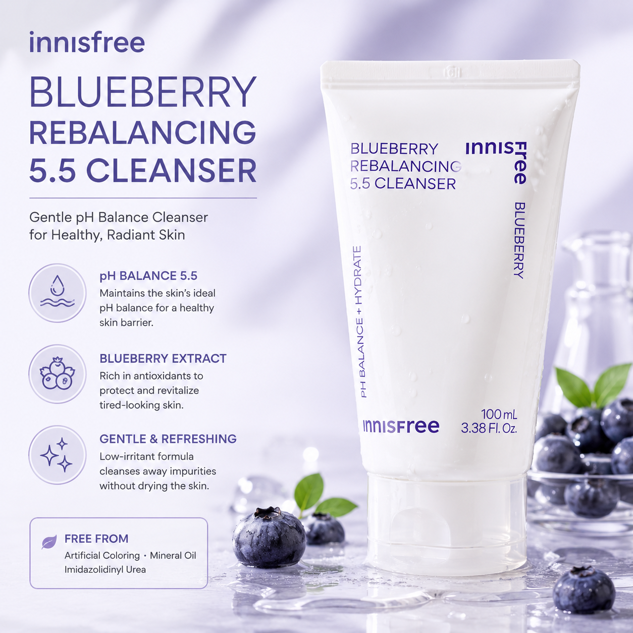 INNISFREE Blueberry Rebalancing 5.5 Cleanser 100ml
