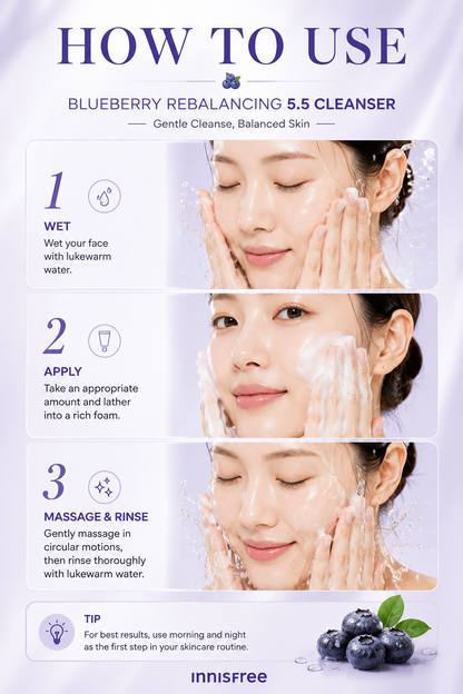 INNISFREE Blueberry Rebalancing 5.5 Cleanser 100ml