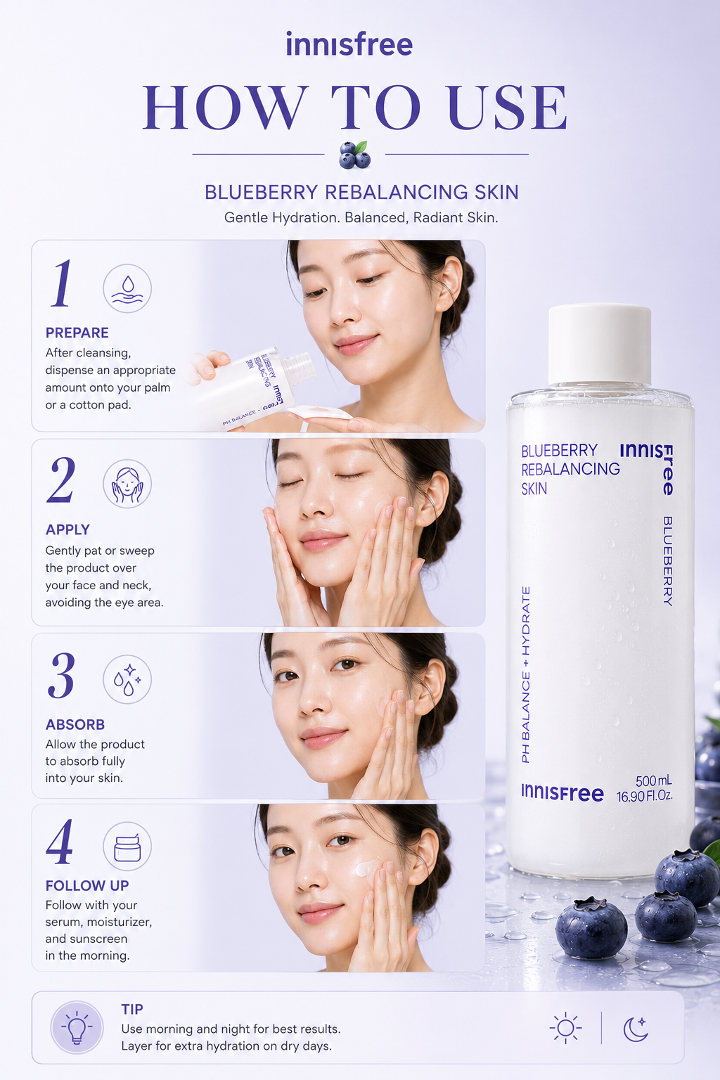 INNISFREE Blueberry Rebalancing Skin 500ml