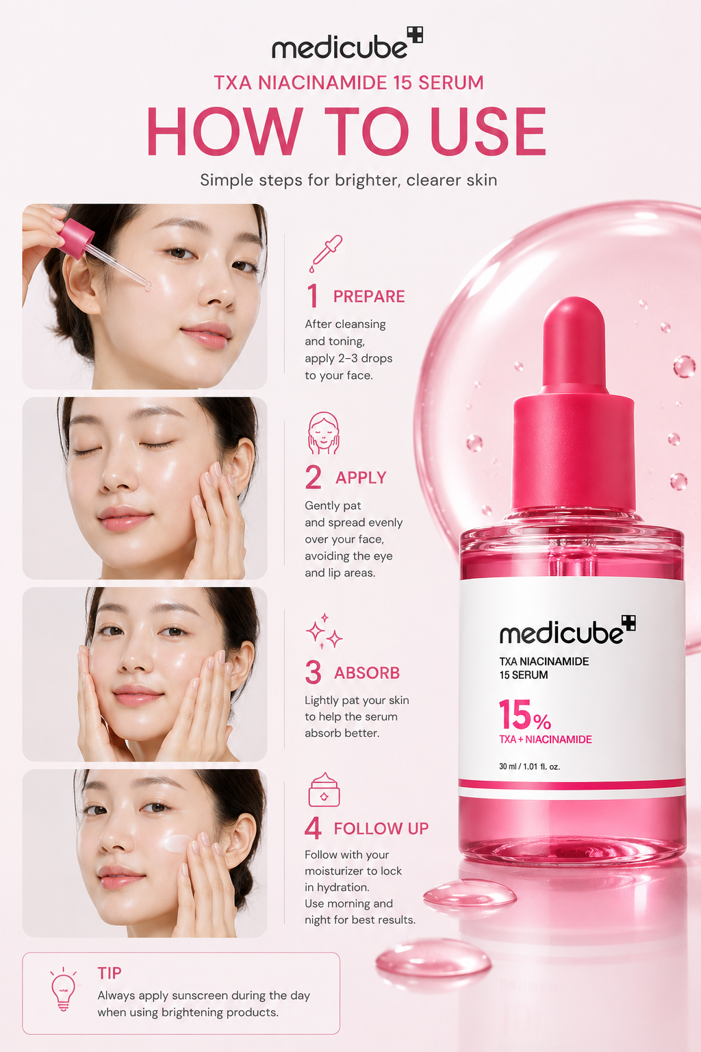 MEDICUBE TXA Niacinamide 15 Serum 30ml