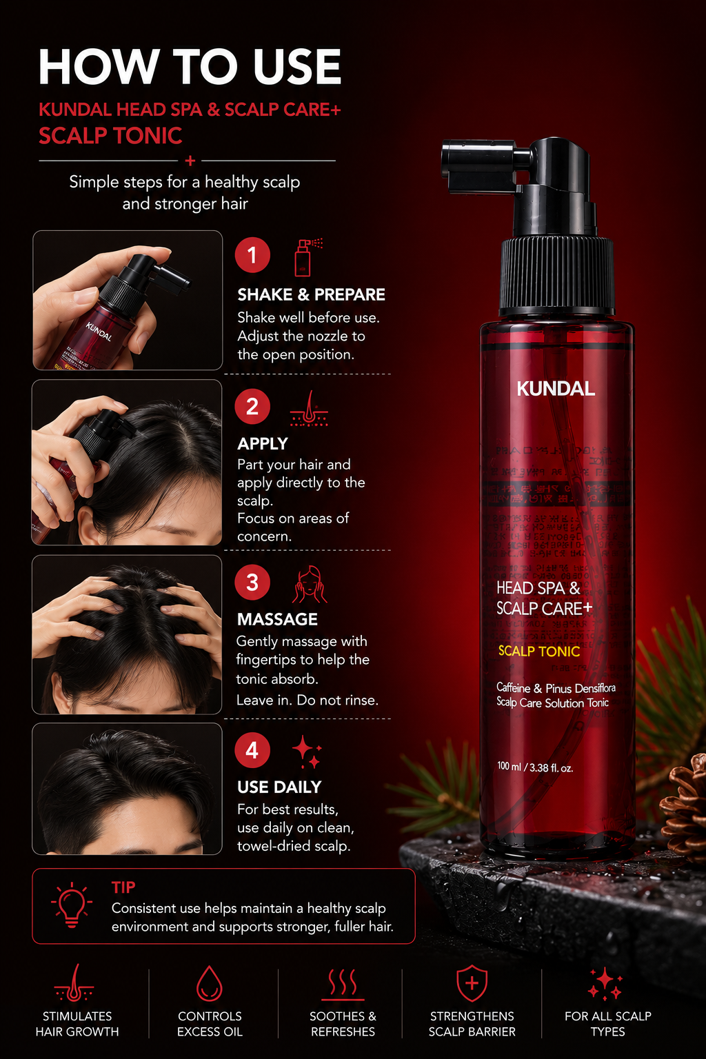KUNDAL Head Spa & Scalp Care+ Scalp Tonic