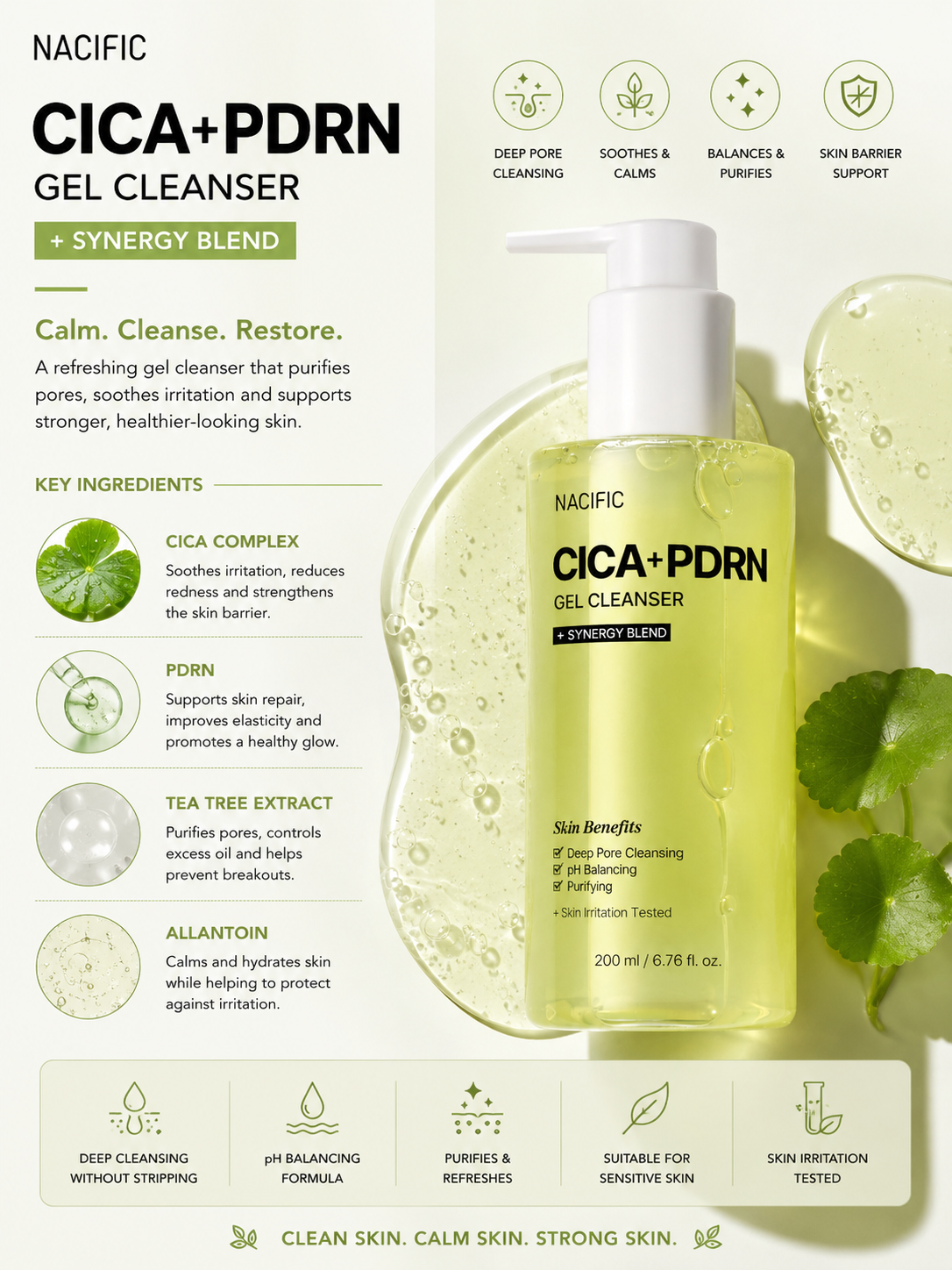 NACIFIC CICA PDRN Gel Cleanser 200ml