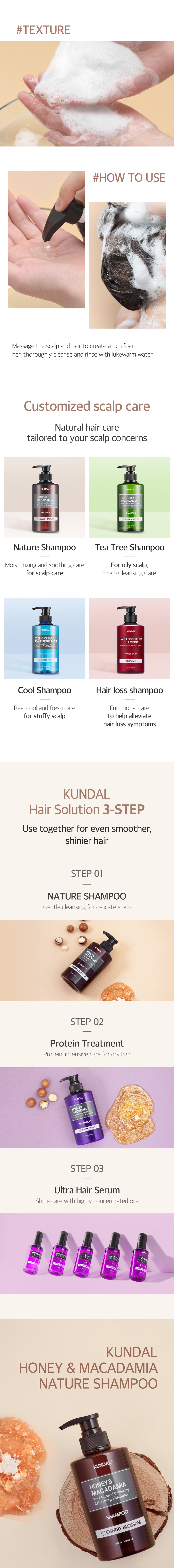 KUNDAL Honey & Macadamia Nature Shampoo 500ml - English Rose