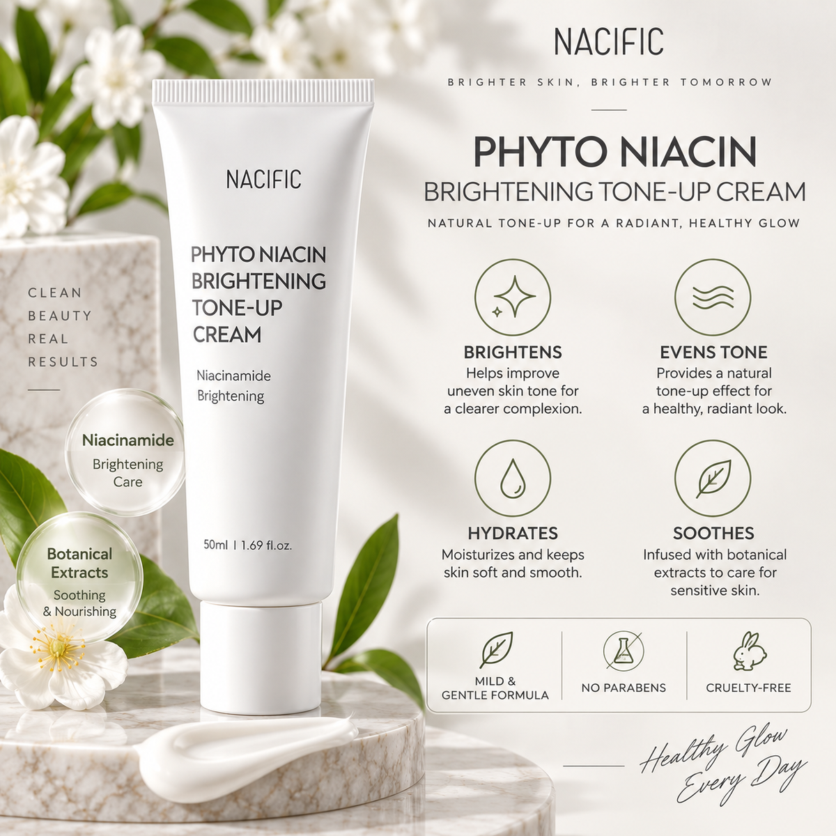NACIFIC Phyto Niacin Brightening Tone-Up Cream 50ml