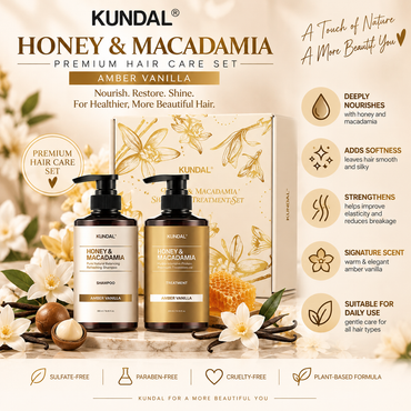 KUNDAL Nature Hair Care Holiday Edition/300ml+300ml - Amber Vanilla