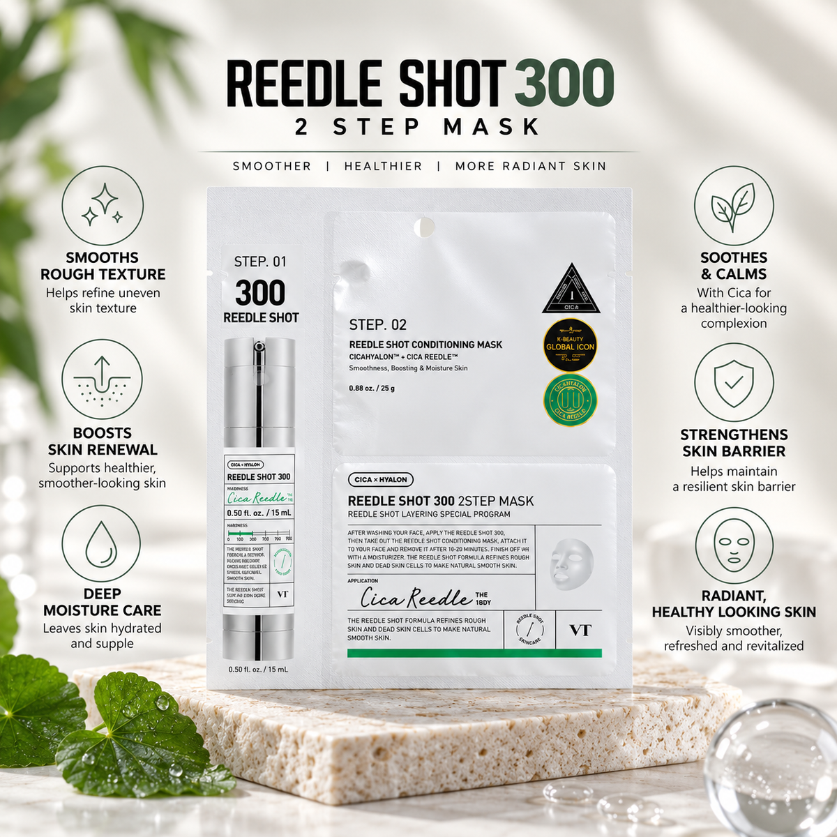 VT Reedle Shot 300 2-step Mask (1.5g+25g)
