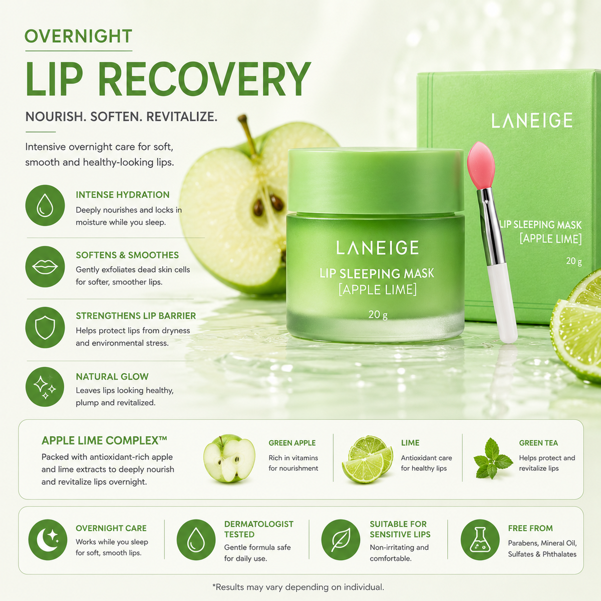 LANEIGE Lip Sleeping Mask Ex Apple Lime 20g