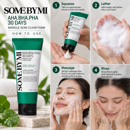 SOME BY MI AHA BHA PHA 30days Miracle Acne Clear Foam 100ml