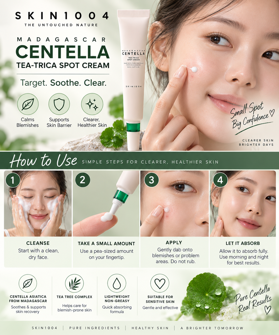 SKIN1004 Madagascar Centella Tea-Trica Spot Cream 20ml