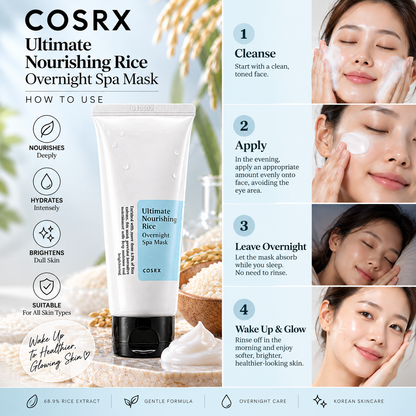 COSRX Ultimate Nourishing Rice Overnight Spa Mask 60ml