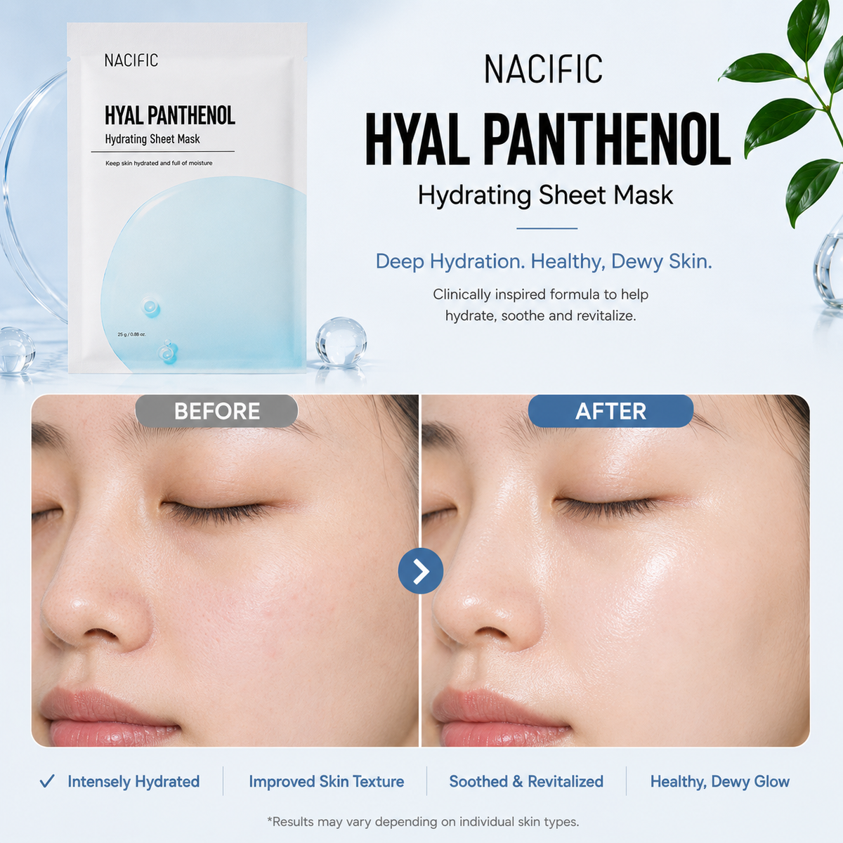 NACIFIC Hyal Panthenol Hydrating Mask (1pc / 30g)