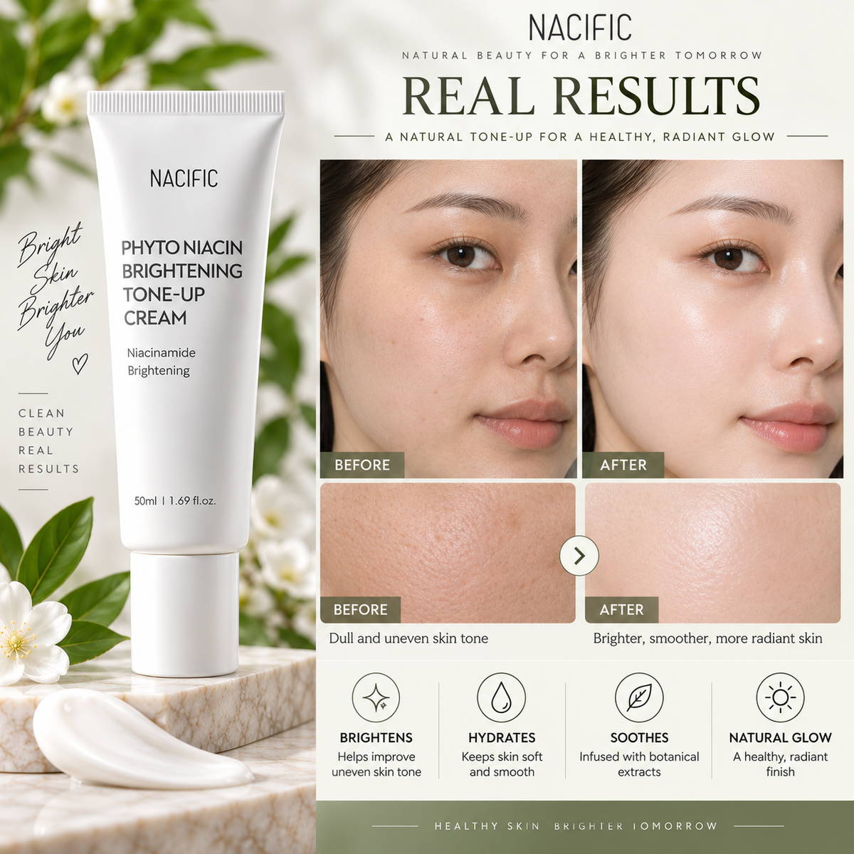 NACIFIC Phyto Niacin Brightening Tone-Up Cream 50ml