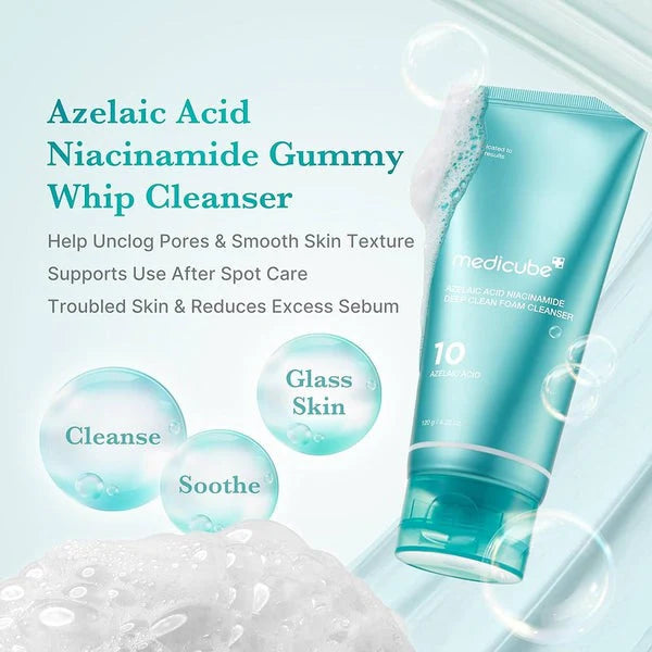 [MEDICUBE] AZELAIC ACID NIACINAMIDE DEEP CLEAN FOAM CLEANSER 120G