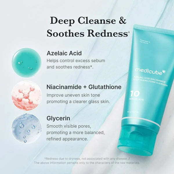 [MEDICUBE] AZELAIC ACID NIACINAMIDE DEEP CLEAN FOAM CLEANSER 120G