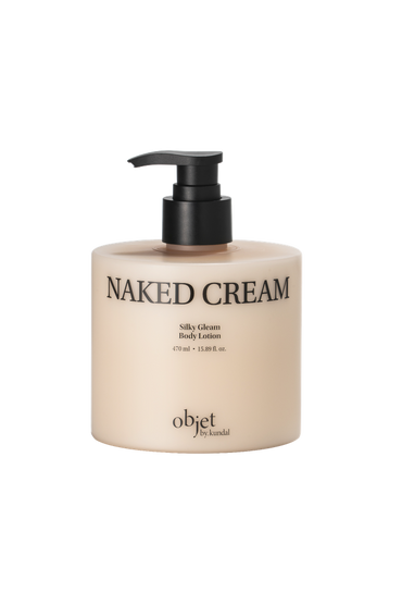 OBJET BY KUNDAL SILKY GLEAM BODY LOTION 470ML - NAKED CREAM