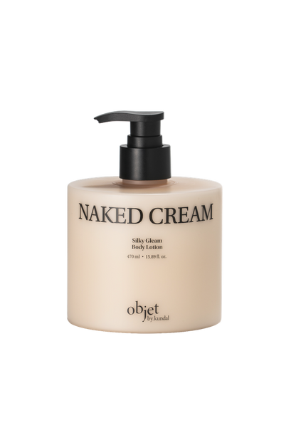 OBJET BY KUNDAL SILKY GLEAM BODY LOTION 470ML - NAKED CREAM