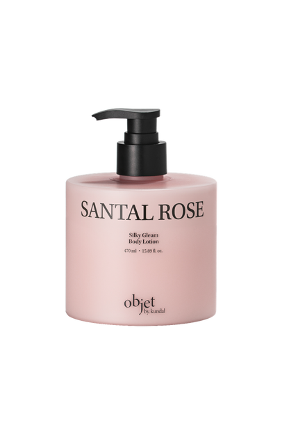 OBJET BY KUNDAL SILKY GLEAM BODY LOTION 470ML - SANTAL ROSE