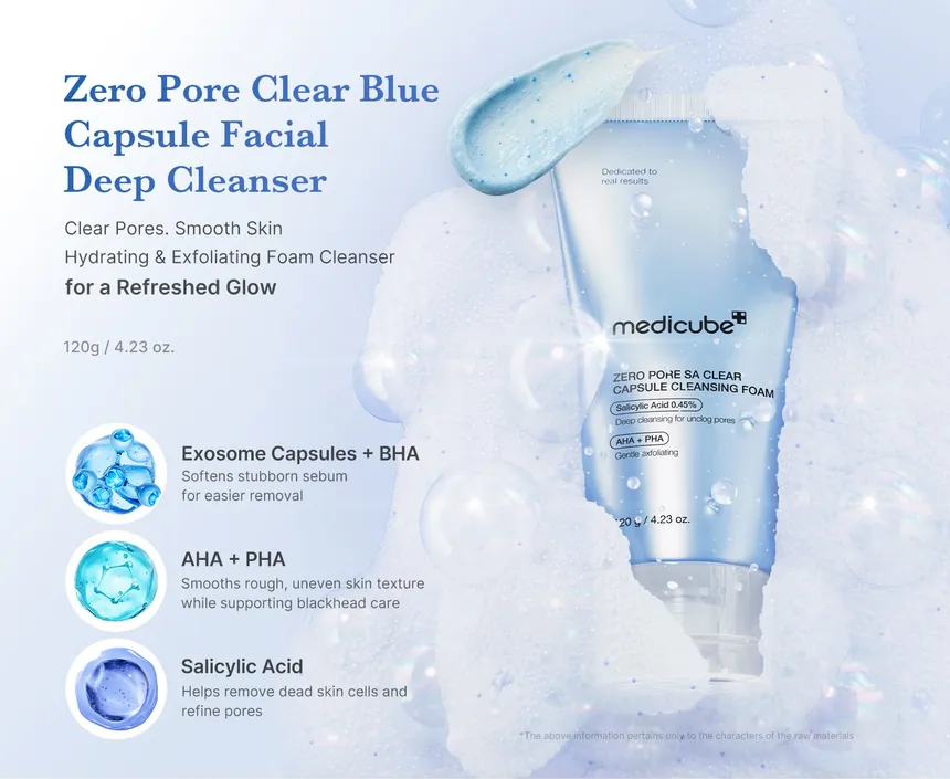 MEDICUBE Zero Pore Clear Capsule Cleansing Foam 120g