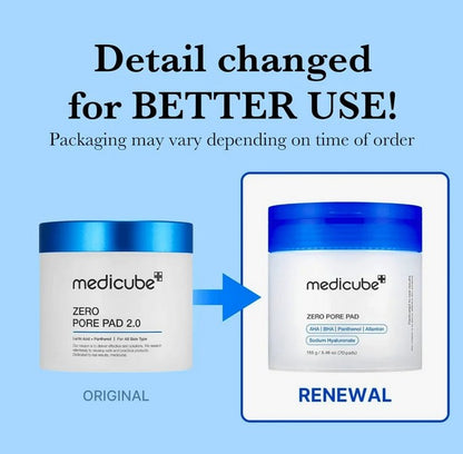 [MEDICUBE] 2024 ZERO PORE PAD 2.0 (70EA)155G