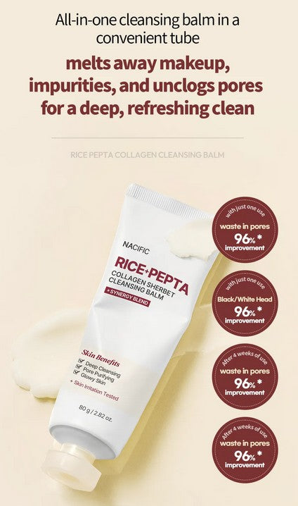 Rice Pepta Collagen Sherbet Cleansing Balm 80g