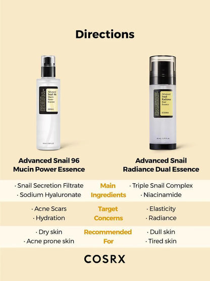 ADVANCED SNAIL RADIANCE DUAL ESSENCE 80ML