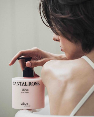 OBJET BY KUNDAL SILKY GLEAM BODY LOTION 470ML - SANTAL ROSE